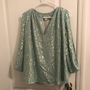 Diane von Furstenburg Teal Blouse